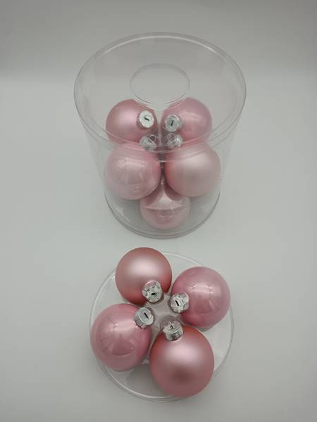 Bombka szklana, z zawieszką - 8 cm (12 szt.)