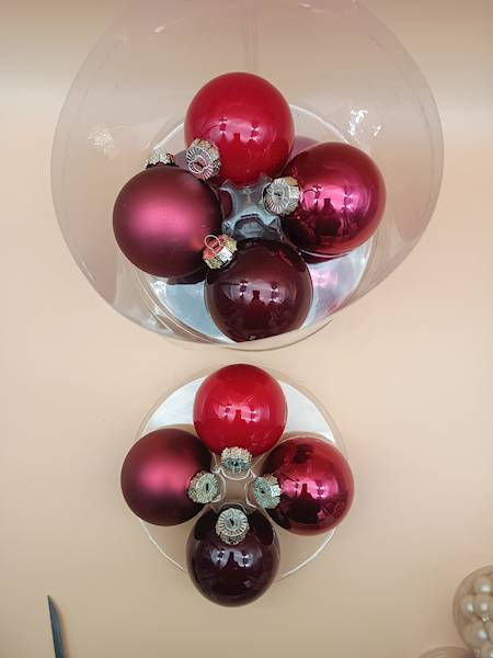 Bombka szklana, z zawieszką - 8 cm (12 szt.)
