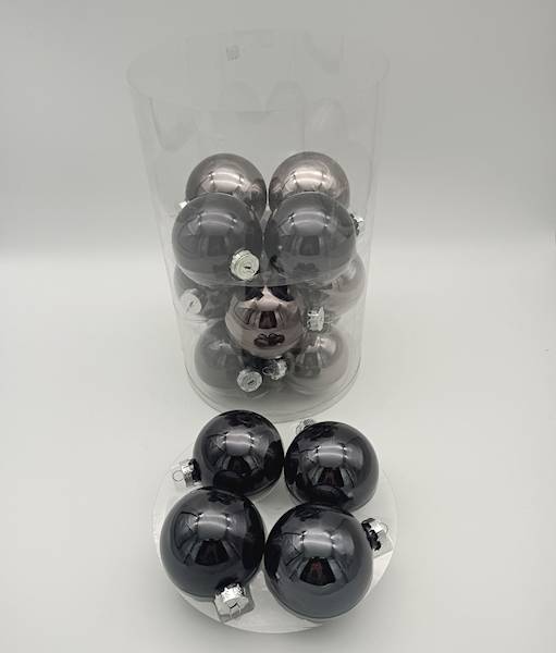 Bombka szklana, z zawieszką - 6 cm (30 szt.)