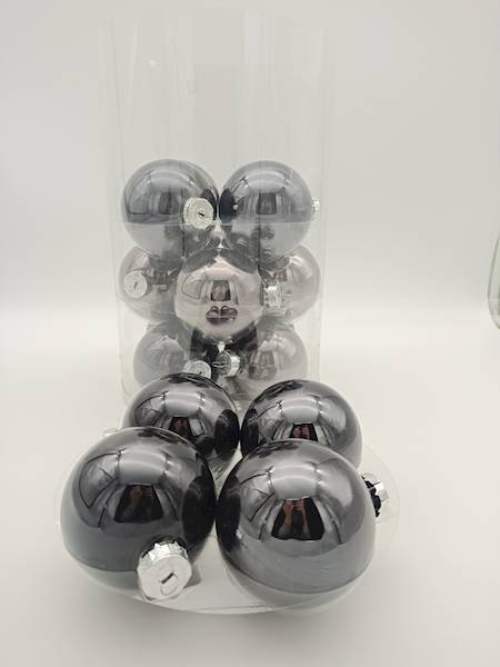 Bombka szklana, z zawieszką - 6 cm (30 szt.)