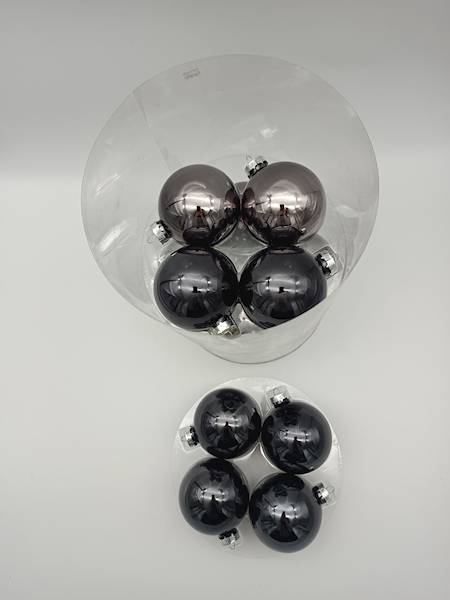 Bombka szklana, z zawieszką - 6 cm (30 szt.)