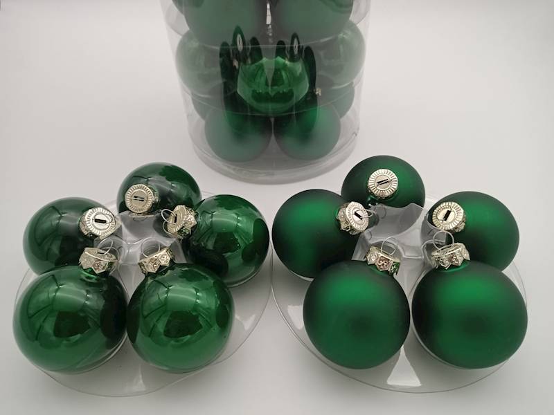 Bombka szklana, z zawieszką - 6 cm (30 szt.)
