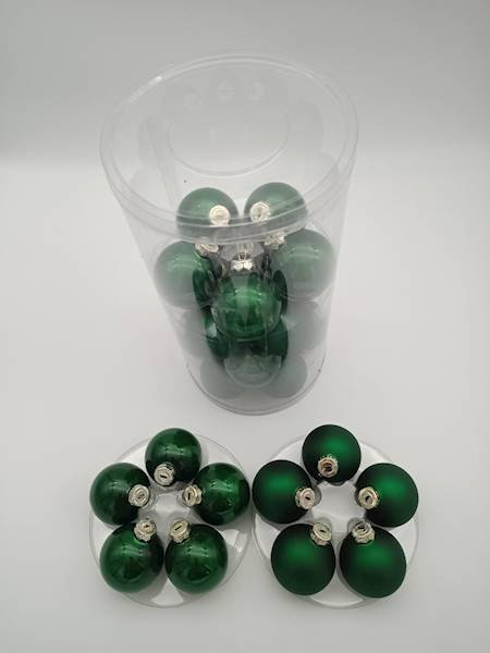 Bombka szklana, z zawieszką - 6 cm (30 szt.)