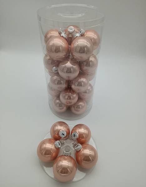 Bombka szklana, z zawieszką - 6 cm (30 szt.)