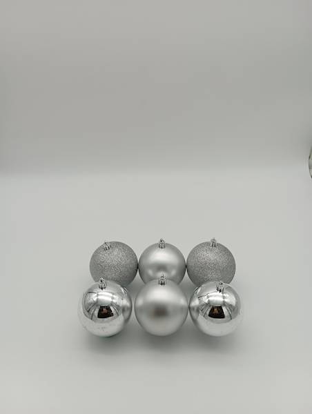 Bombka plastikowa - 8 cm (6 szt.)