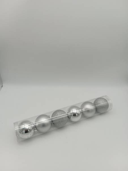 Bombka plastikowa - 8 cm (6 szt.)