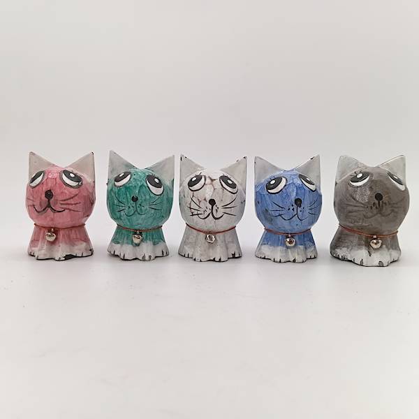 Koty drewniane kolor 11 cm, kpl.5