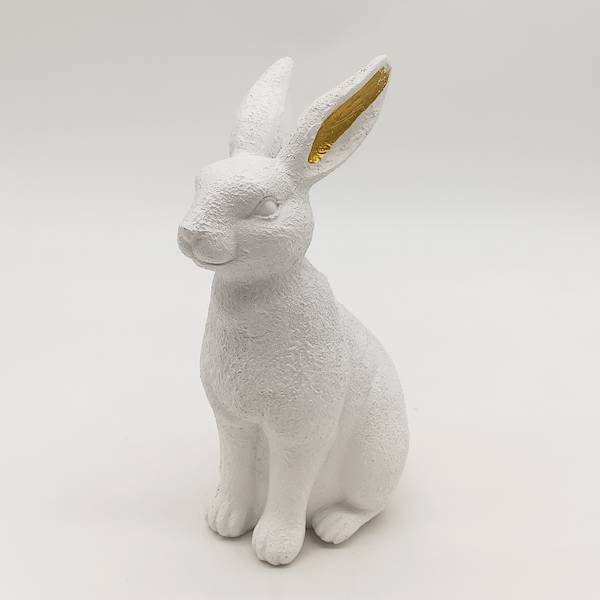Królik siedzący 22 cm, biały