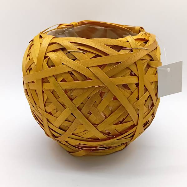 Kosz - kula, 22 cm, żółty