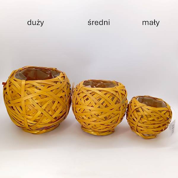 Kosz - kula, 13 cm, żółty
