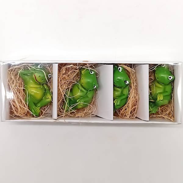 Żabki leżące 2,5 x 4,5 cm x 2,5cm, op 4 szt.