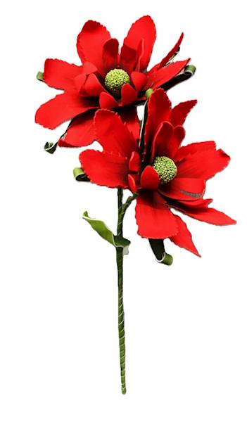 Magnolia 110cm, 2 kwiaty30cm, 2 pąki, czerwone