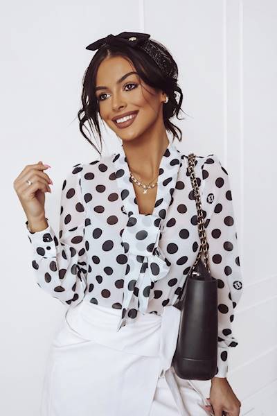 BLUZKA LIBRA B&W DOTS BOSKATA R.40