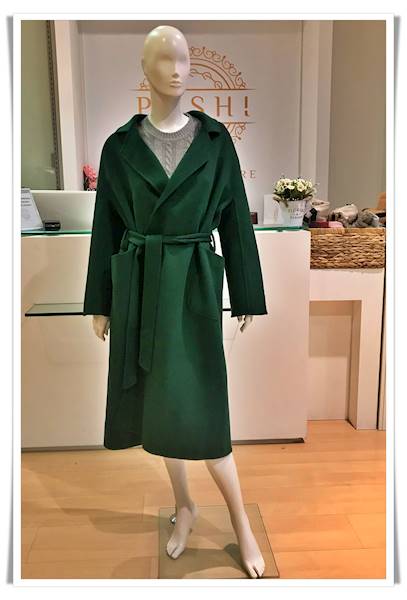 PŁASZCZ Z KASZMIREM I JEDWABIEM EMERALD YOSHE R.36