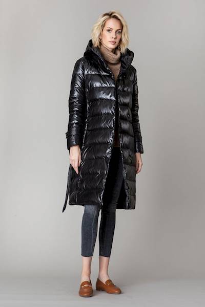 LEKKI PUCHOWY PŁASZCZ KRP 442P BLACK JANBOR R.42