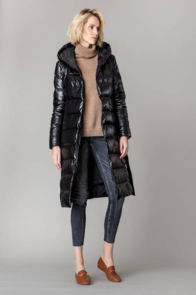 LEKKI PUCHOWY PŁASZCZ KRP 442P BLACK JANBOR R.42