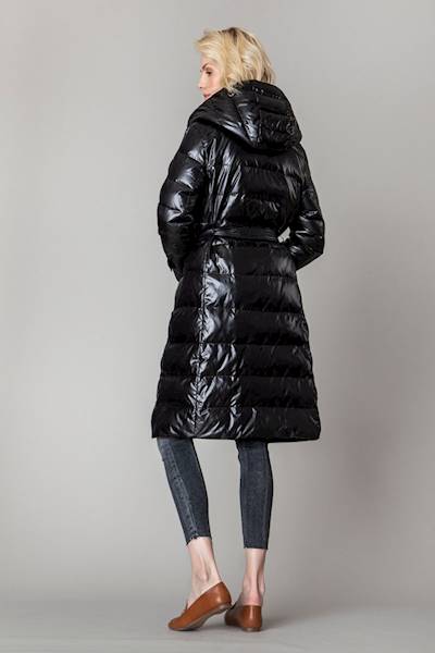 LEKKI PUCHOWY PŁASZCZ KRP 442P BLACK JANBOR R.42