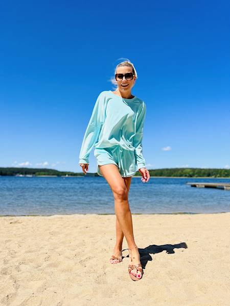 KOMPLET VELVET SHORT MINT MOELLE R.ONE SIZE