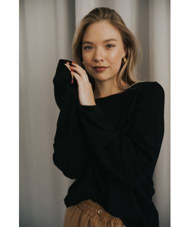 LONGSLEEVE PURE BASIC BLACK PRESKA R.34/36