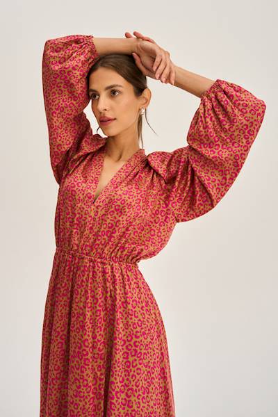 SUKIENKA STROMBOLI FUCHSIA GOLD BUNNY THE STAR R.ONE SIZE