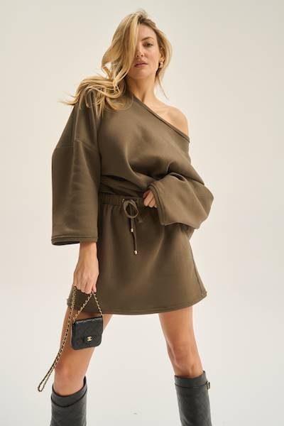 BLUZA PICO KHAKI BUNNY THE STAR R.ONE SIZE