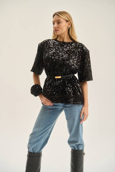 BLUZKA RIBEIRA BLACK SHINE BUNNY THE STAR R.ONE SIZE