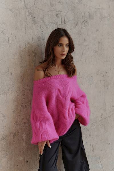 SWETER MARGOT PINK BAD ICON R.ONE SIZE