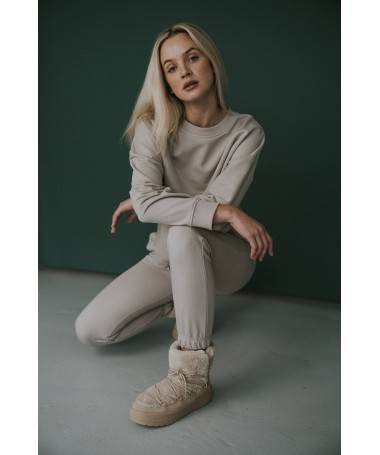 SPODNIE JOGGER TULA TAUPE PRESKA R.32