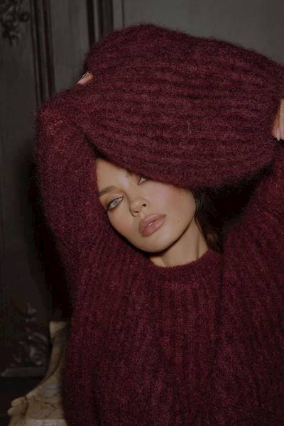 SWETER EMILY BURGUNDY BAD ICON R.ONE SIZE