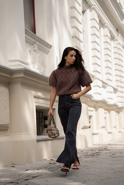 SWETER FELICE BROWN BAD ICON R.ONE SIZE