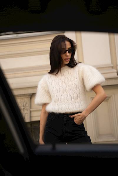 SWETER FELICE WHITE BAD ICON R.ONE SIZE