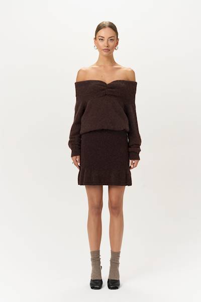 SPÓDNICA ELOVYN BROWN BAD ICON R.ONE SIZE