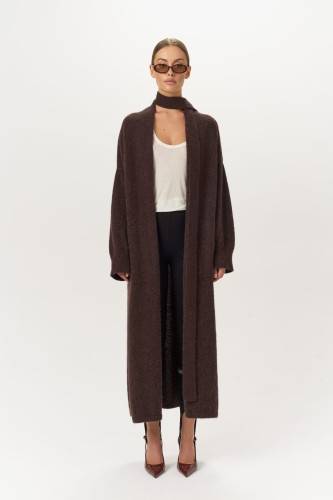 KARDIGAN VELORA BROWN BAD ICON R.ONE SIZE