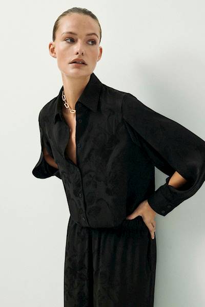 KOSZULA Z WISKOZY CHLOE BLACK ECHO R.42