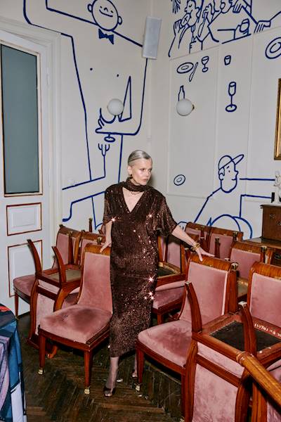 SPÓDNICA BELEM BROWN SHINE BUNNY THE STAR R.ONE SIZE