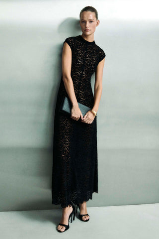 SUKIENKA KORONKOWA VOILA BLACK ECHO R.44