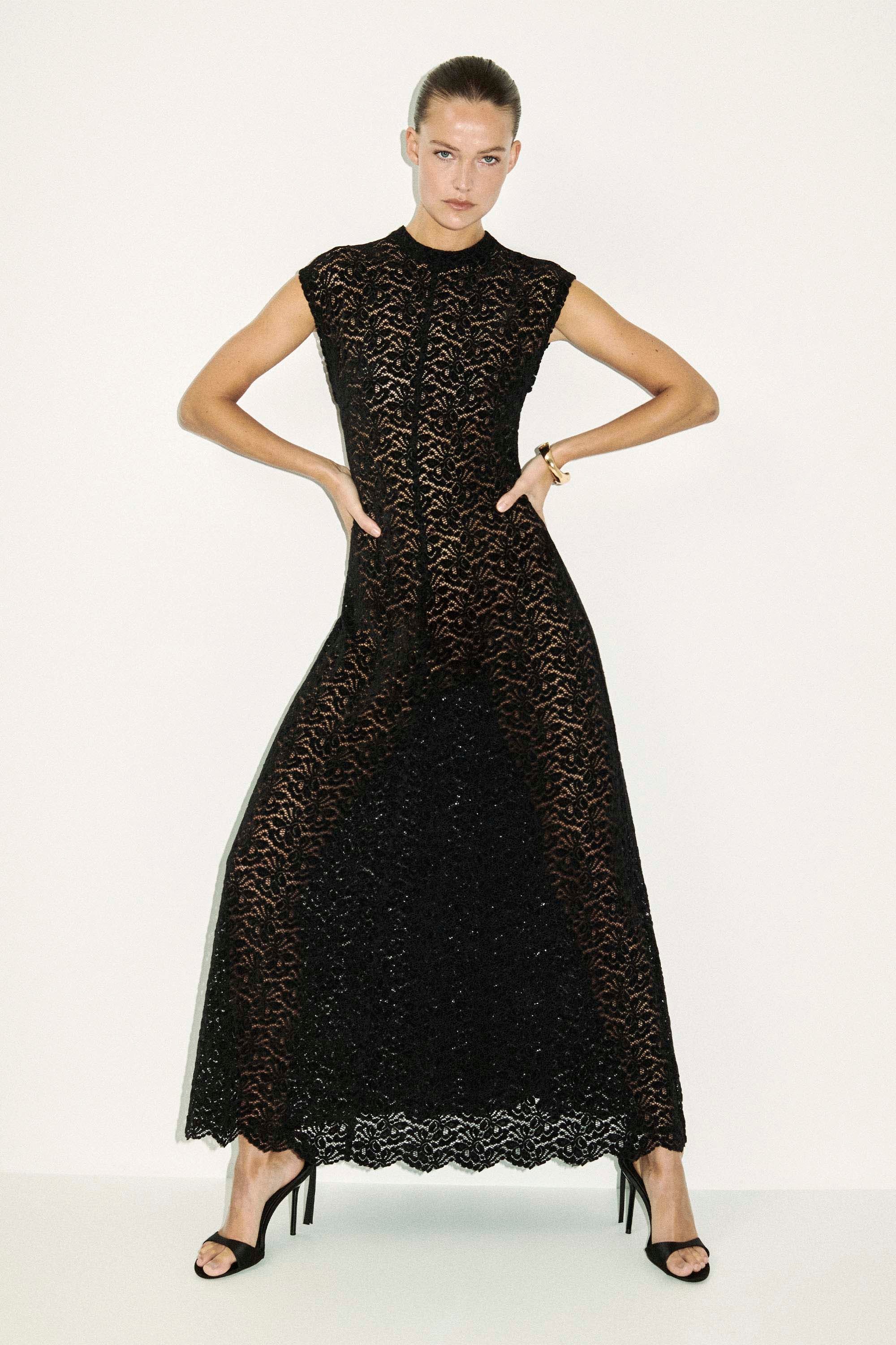 SUKIENKA KORONKOWA VOILA BLACK ECHO R.44