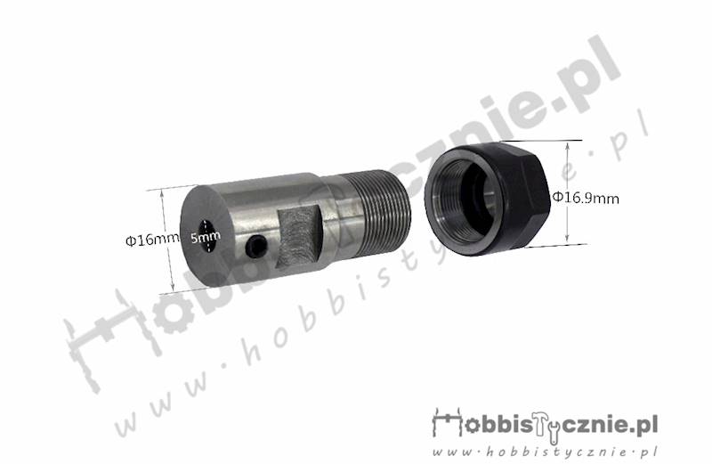 Mocowanie ER11 5mm + nakrętka i koszyk 3.175