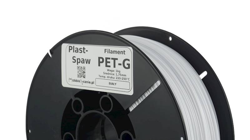 Filament PET-G Biały Plast-Spaw 1,75mm 1kg