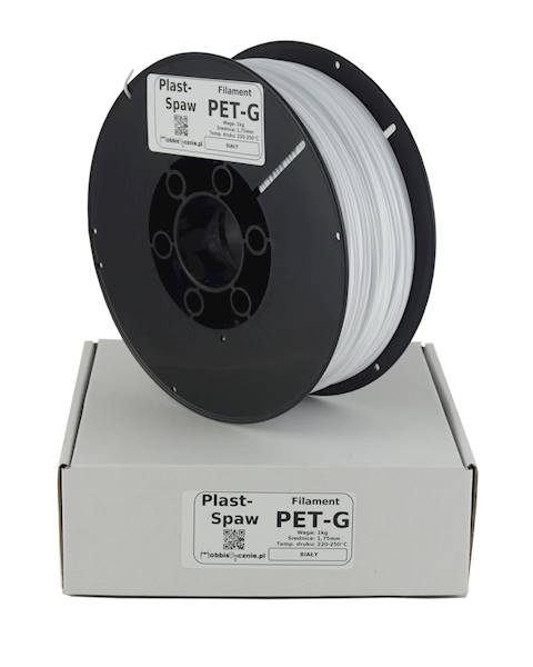 Filament PET-G Biały Plast-Spaw 1,75mm 1kg