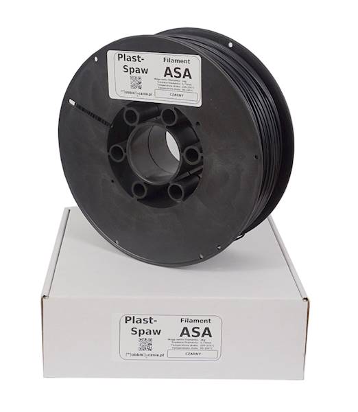 Filament ASA CZARNY / BLACK Plast-Spaw 1,75mm 1kg
