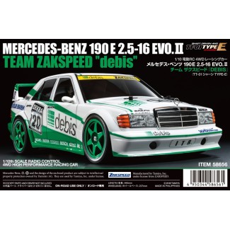 Tamiya 58656 TT-01E Mercedes 190E Team Zakspeed debis