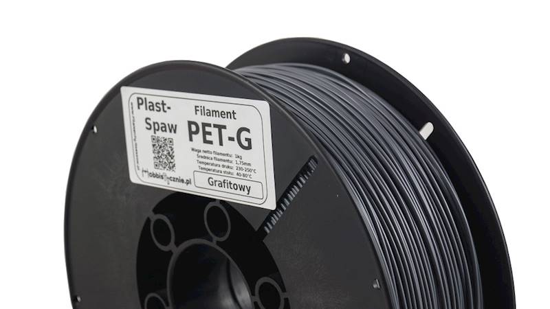 Filament Plast-Spaw PET-G Grafitowy 1,75mm 1kg