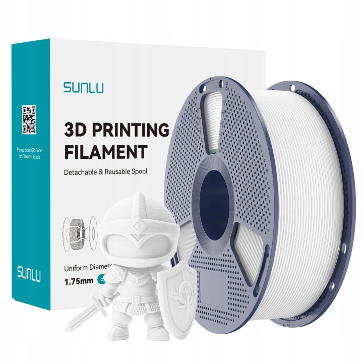 Filament Sunlu PLA+ 1,75mm 1kg - White