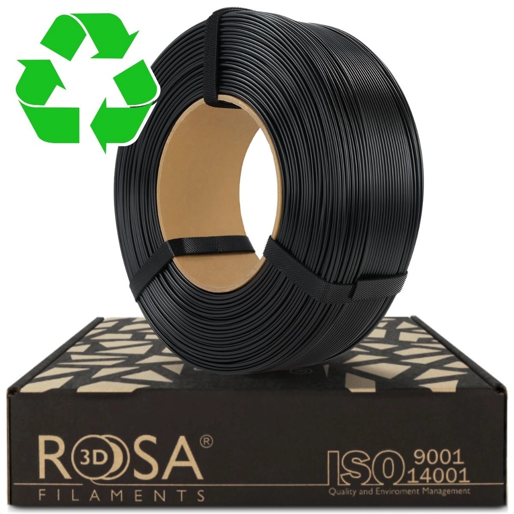 Rosa3D ReFill R-PET-G Black 1,75mm 1kg
