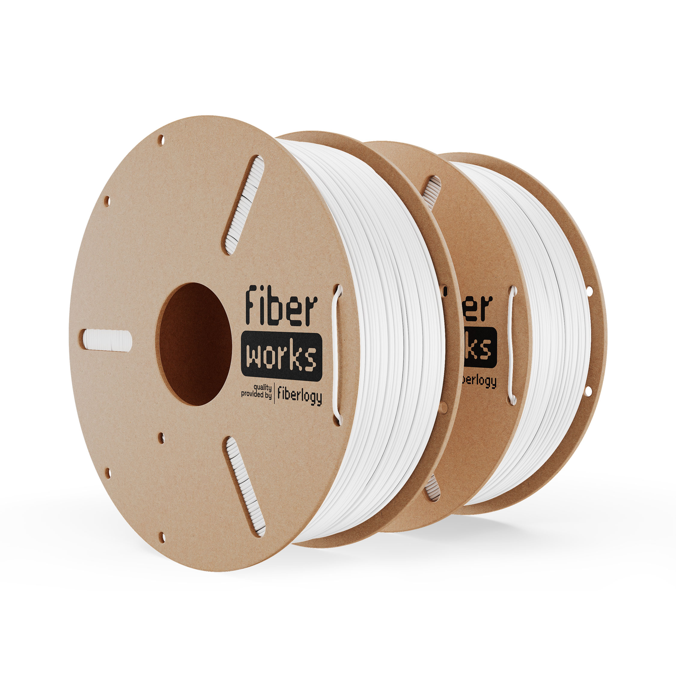 Fiberlogy FiberWORKS PLA White RAL9003 1,75mm 2x1kg
