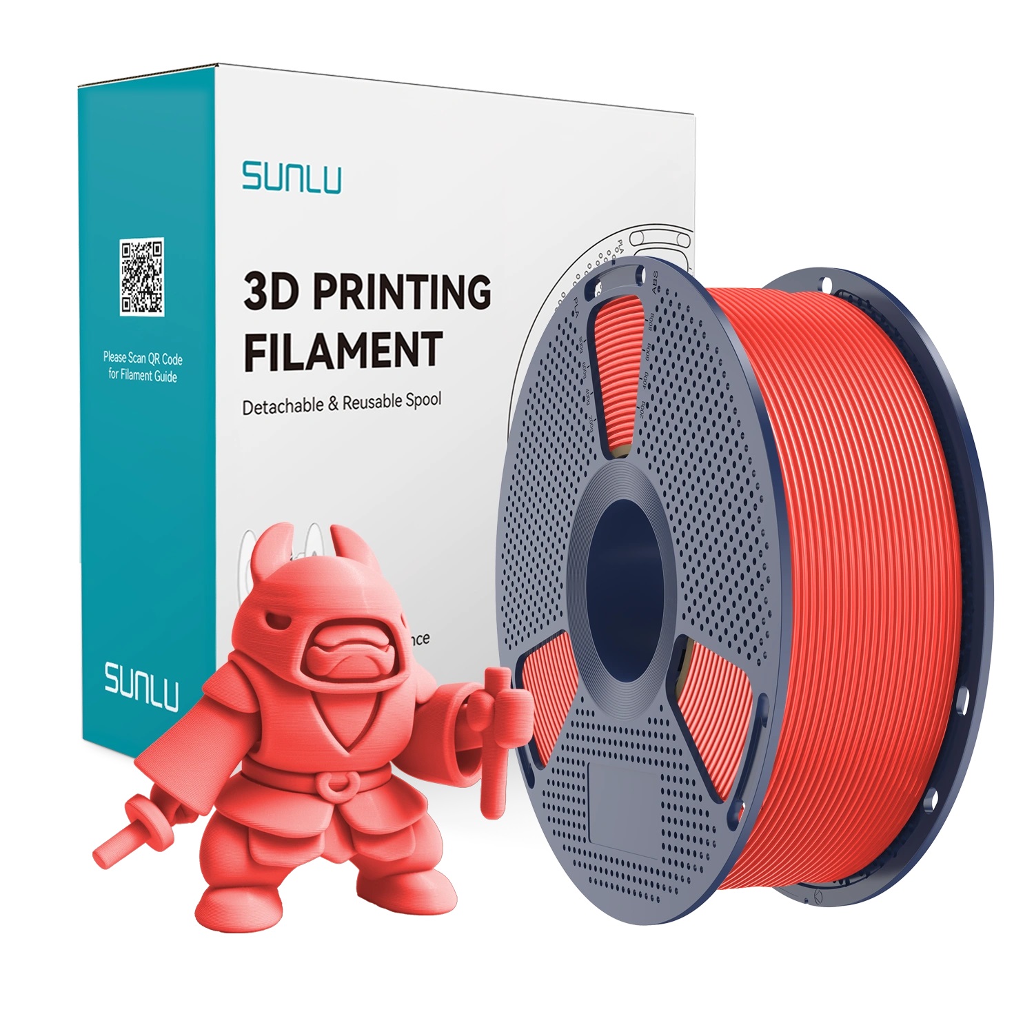 Filament Sunlu PLA Meta 1,75mm 1kg - Cherry Red