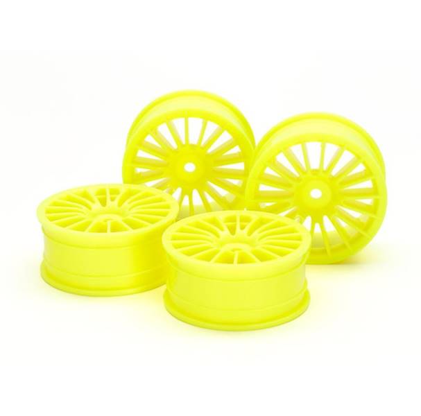 Tamiya 52850 Felgi 1:10 24mm 2WD On-Road 0 żółte neon