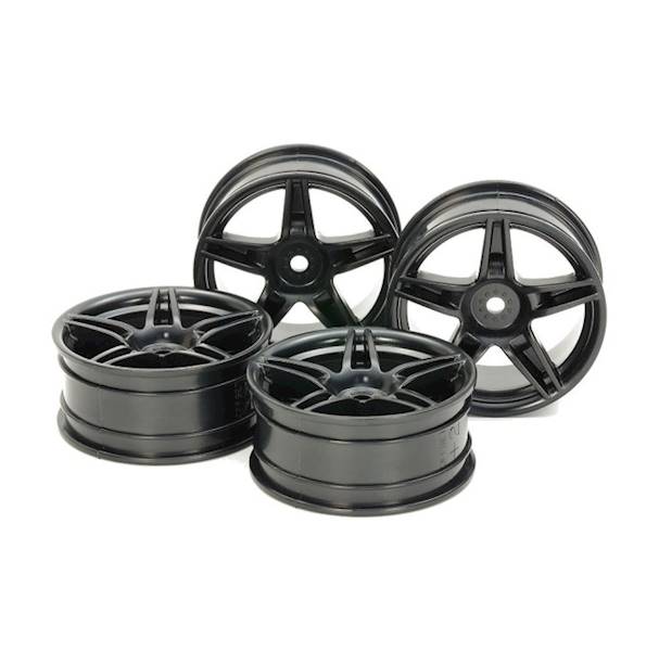 Tamiya 54853 Felgi 1:10 24mm 2WD On-Road +2 czarne 