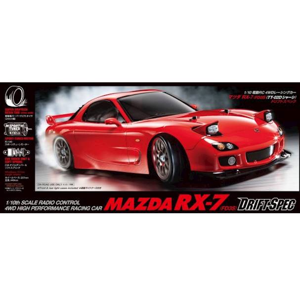Tamiya 58648 TT-02D Mazda RX-7 FD3S Drift LED